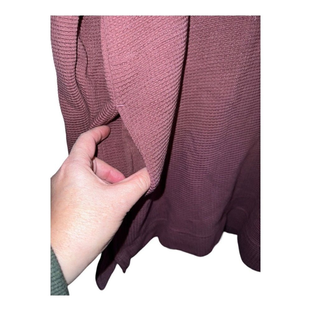 ATHLETA Coaster Luxe Waffle Hoodie Oversized With Pockets Tawny Rose - Picture 4 of 12